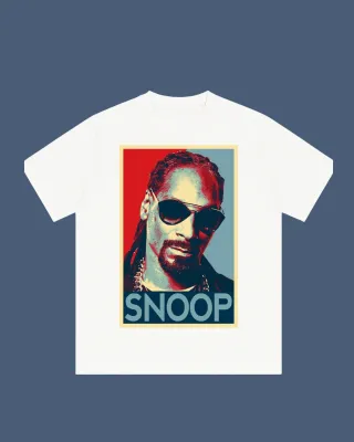 Camiseta Negra con Estampado de Leyendas Hip Hop