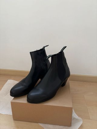 Botines negros tacón talla 44 de flamenco