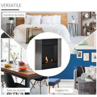 Camino Bioetanolo da Parete con Serbatoio da 0.7L