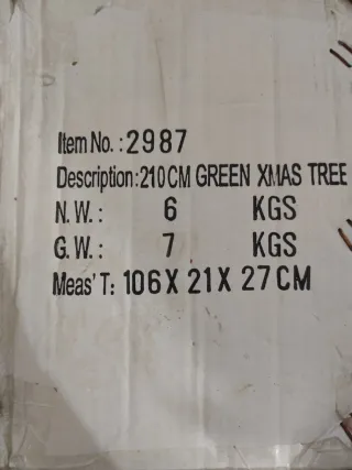 Árbol de Navidad Xmas 210cm