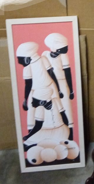 Cuadro étnico figuras tela