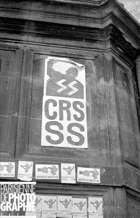 FACSÍMIL CARTEL MAYO 68 ATELIER POPULAIRE CRS SS