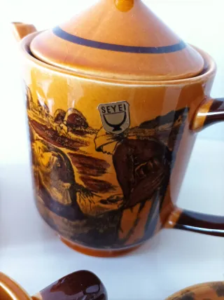 Juego café o té cerámica esmaltada