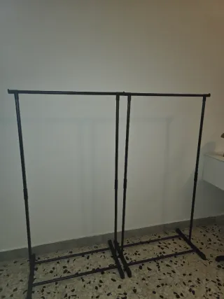 2 x Appendiabiti metallo rack stand attaccapanni s