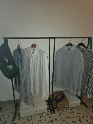 2 x Appendiabiti metallo rack stand attaccapanni s