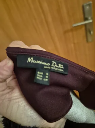 Vestido Massimo Dutti bordeux