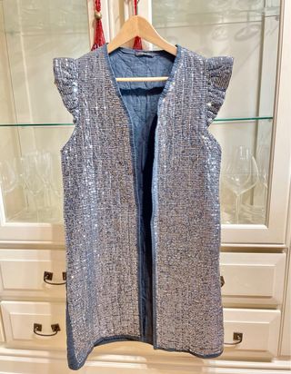 Chaleco Lentejuelas Mujer Talla Única