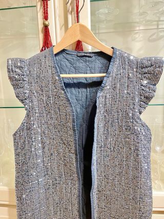 Chaleco Lentejuelas Mujer Talla Única