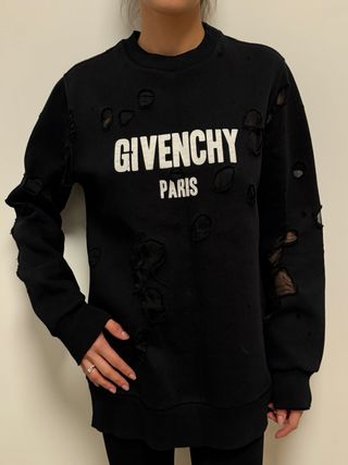 Sudadera Givenchy Paris Destroyed talla XS