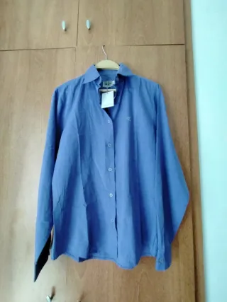 Blusa Calvin Klein Talla L Azul Casi Sin Uso