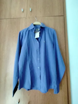 Blusa Calvin Klein Talla L Azul Casi Sin Uso