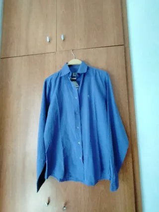 Blusa Calvin Klein Talla L Azul Casi Sin Uso