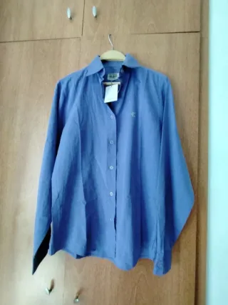 Blusa Calvin Klein Talla L Azul Casi Sin Uso