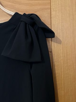 Vestido negro Navidad, con lazo talla L