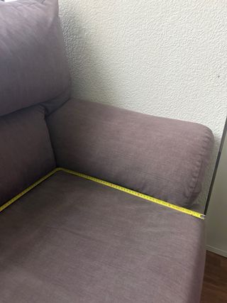 Sofá amplio 2 plazas tela marrón