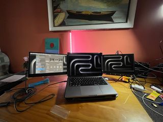 OFIYAA 3 Pantallas Monitor Portátil 10.1