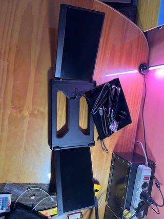 OFIYAA 3 Pantallas Monitor Portátil 10.1