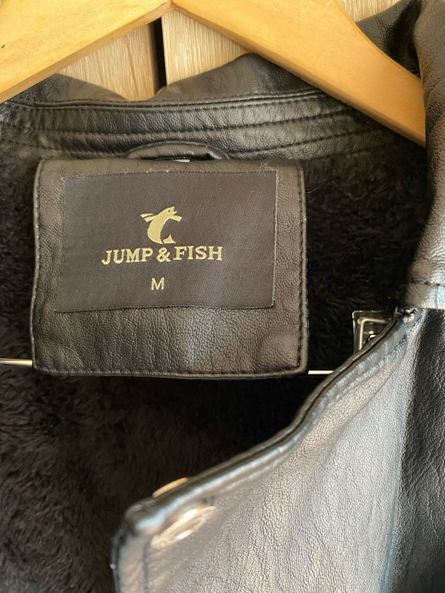 Cazadora Biker JUMP&FISH Negra Talla M