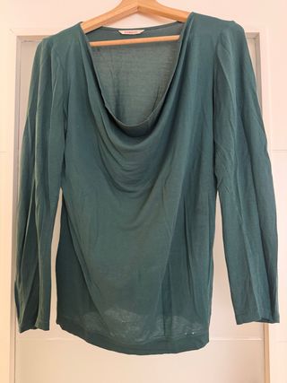 Camateu Blusa Verde Manga Larga