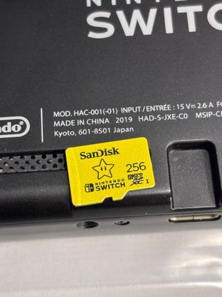 Nintendo Switch V2 + SD 256GB + fundas y más.