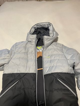 Chaqueta de esquí Wedze gris y negra