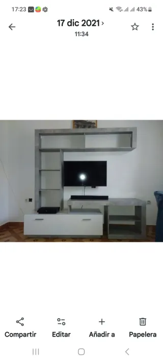 Mueble modular gris y blanco incluye port Sevilla