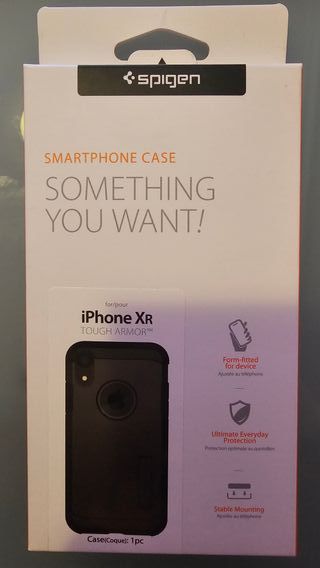 Custodia Spigen iPhone XR Tough Armor Nero