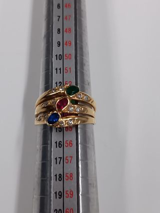 Anillo Oro 18K Multicolor