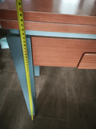 Mesa de cocina extensible madera y metal