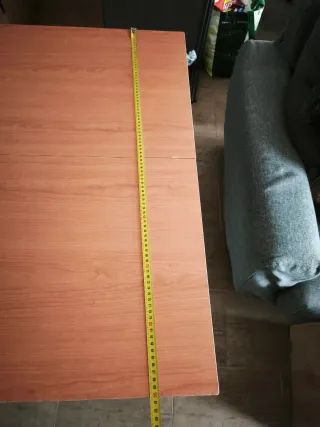 Mesa de cocina extensible madera y metal