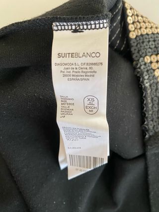 Falda Mini Lentejuelas Negra y Dorada