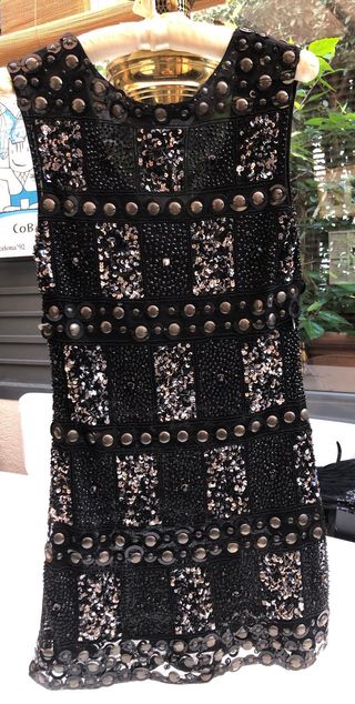 Vestido fiesta Pazly pedrería negro