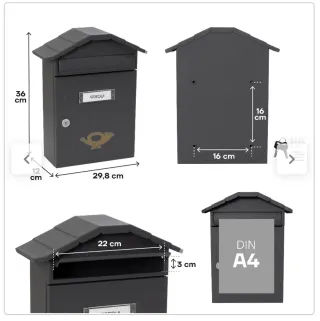 Buzón exterior Arregui gris