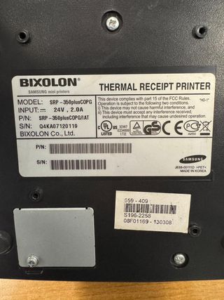 Impresora Tickets Bixolon SRP-350 Plus Negra