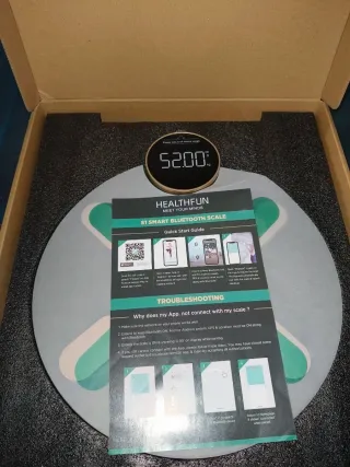 Bilancia pesapersone in vetro HEALTHFUN