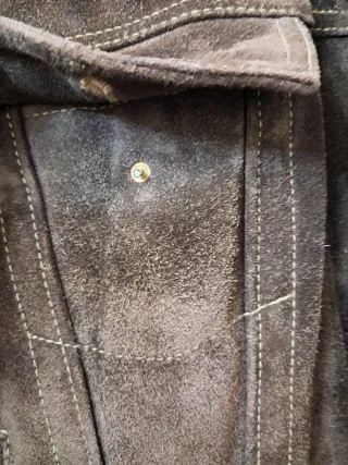 Chaqueta de piel Diesel marrón