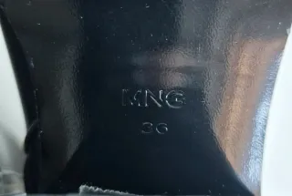 Botines Mango Piel Punta Cuadrada Cremallera