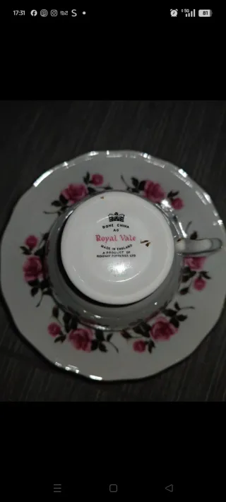 Tazzina e piattino Royal Vale Rose