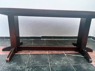 Mesa de comedor/despacho ovalada de madera