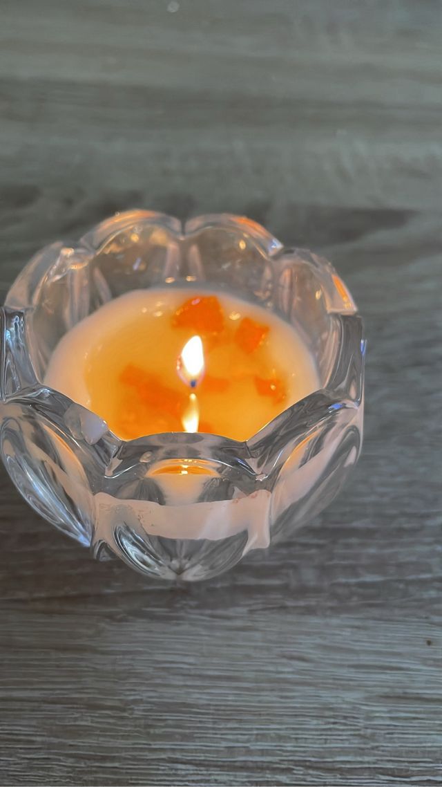 Vela Cera Soja Natural Candellis con  Cítricos