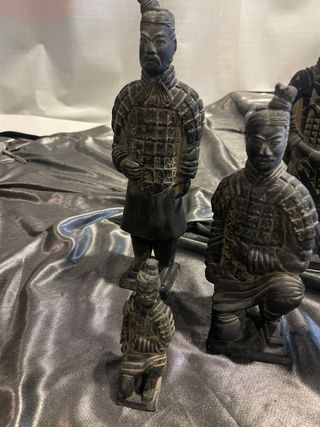 Lote 5 Figuras Guerreros Chinos Terracota 22cm