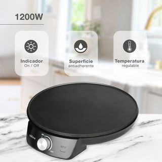 Crepera eléctrica Valine negra