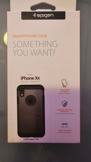 Custodia Spigen iPhone XR Tough Armor Grigia