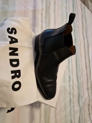 Botines Sandro Negros Piel