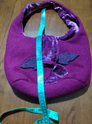 Borsa a mano in stoffa viola