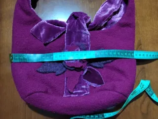Borsa a mano in stoffa viola