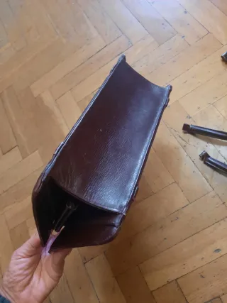 Bolso vintage piel marrón