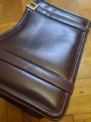 Bolso vintage piel marrón