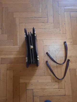 Bolso vintage piel marrón