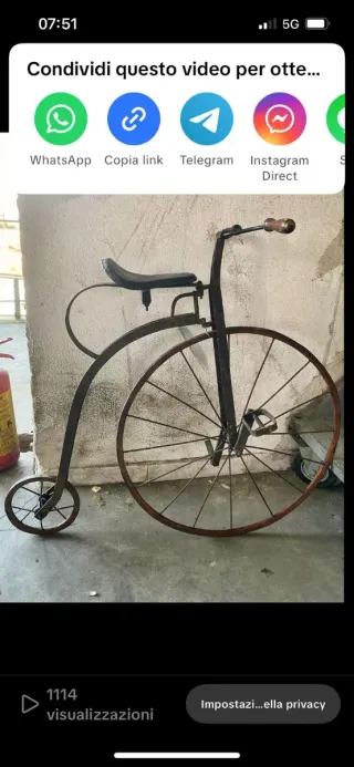 Biciclo Inglese Penny-Farthing